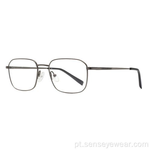 Óculos ópticos de titânio unissex quadrado óculos de moldura óculos de moldura